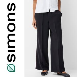 Nwot! Comtemporaine Simons Wide Leg Crepe Pant Trousers